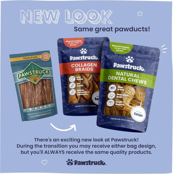 Pawstruck Bully Slices Premium Rawhide Chew Sticks, Beef Flavor - Low Fat, High Protein Treat for Small, Medium, and Large Dogs - No Artificial Ingredients - 1 lb Bag - Packaging May Vary - Image 3