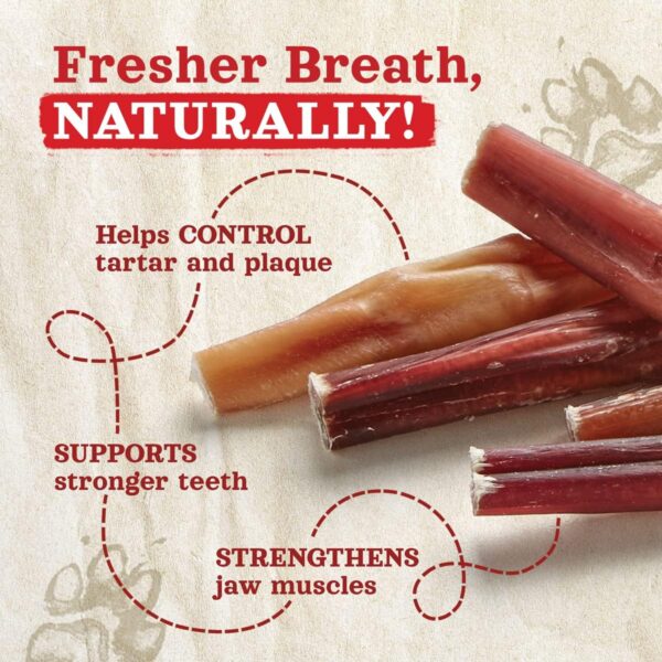 Natural Farm Odor-Free Bully Sticks (6 Inch, 15 Count), Single Ingredient: 100% Beef Chews, Grass-Fed, Non-GMO, Grain-Free, Fully Digestible Treats for Puppies, Small or Senior Dog - Image 5