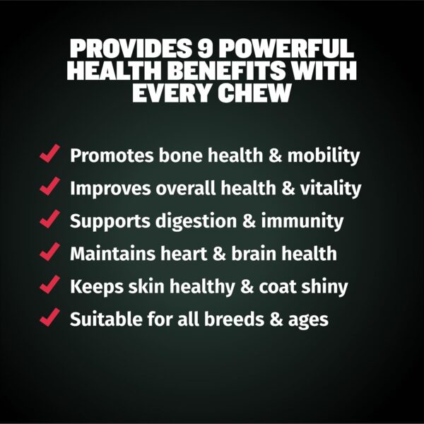 Bully Max 9-in-1 Dog Chews & Multivitamin Treats for Puppy & Adult Dogs - 75 Soft Chews, Dog Supplements & Vitamins for All Breeds - Skin, Coat, Brain, Heart, Digestive Health, Immunity, Joint Support - Image 4