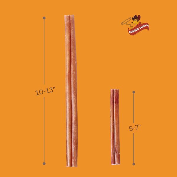 Cowdog Chews Beef Bully Stick: Odor-Free, Fully Digestible Beef Collagen Chews (5-7", 10 Count) - Natural, Grain-Free, Long-Lasting Collagen Bully Stick Substitute for All Dog Breeds - Image 2