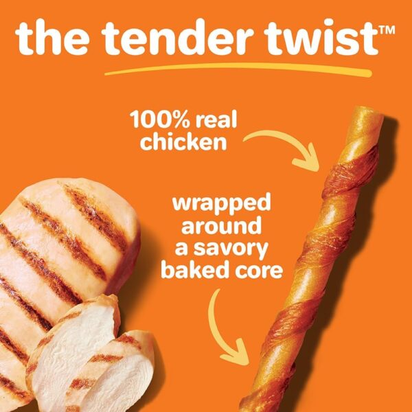 Hartz Oinkies Tender Twists with Real Chicken Breast Rawhide-Free Dog Treats, Highly Digestible Dog Chews, 18 Count - Image 3