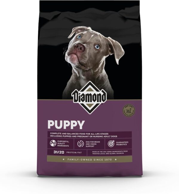 Diamond Premium Puppy is a Complete and Balanced Dry Dog Food Formula with Protein, Probiotics, and Healthy Fat That Provide High Nutritional Value in Growing Puppies 20lb