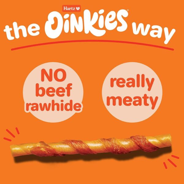 Hartz Oinkies Tender Twists with Real Chicken Breast Rawhide-Free Dog Treats, Highly Digestible Dog Chews, 18 Count - Image 4
