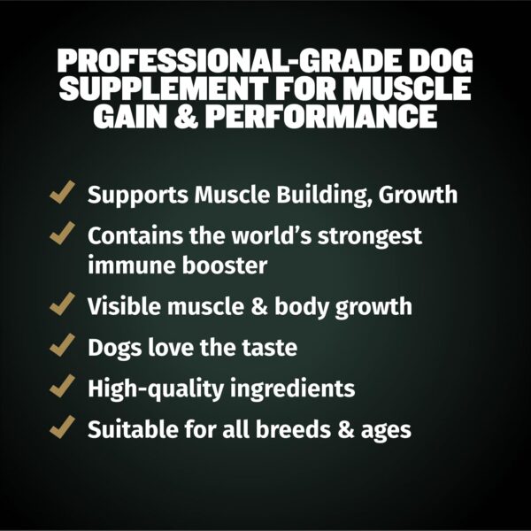 Bully Max 11-in-1 Muscle Gain Power Chews - High Protein Dog Supplement with Amino Acids - Healthy Treats for Puppy & Adult Dogs - Premium Muscle Builder for All Breeds - 75 Tasty Soft Dog Chews - Image 4