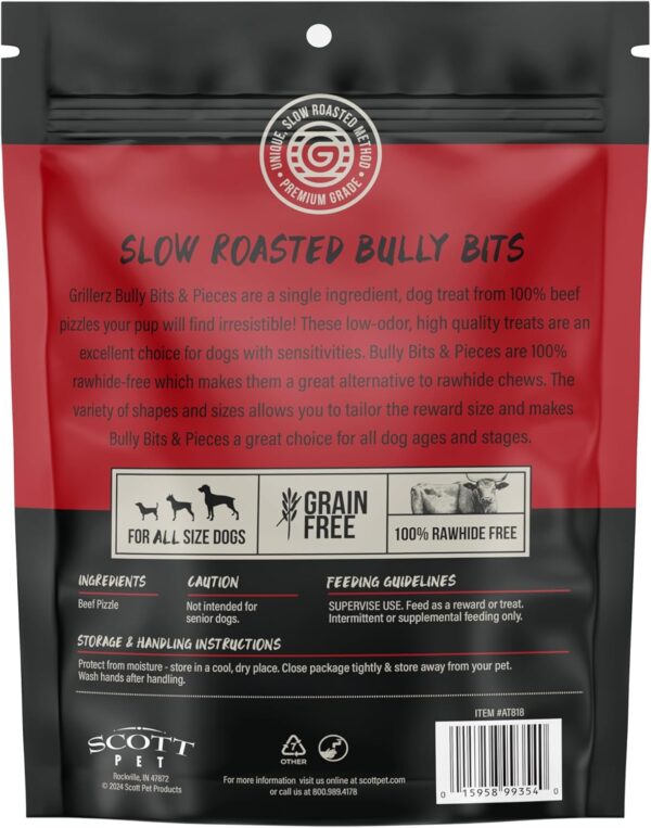 Grillerz Bully Bits, 1/2 lb Bag, 8 oz, All Natural Dog Treat for All Breeds, Dog Chew for Healthy Teeth - Image 2