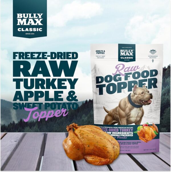 Bully Max Freeze-Dried Raw Dog Food Toppers for Puppies & Adult Dogs - 4 Variety Pack Puppy Treat or Dog Meal Enhancers with Fruits & Veggies - Rich in Vitamins & Minerals for Small & Large Breed Dogs - Image 3