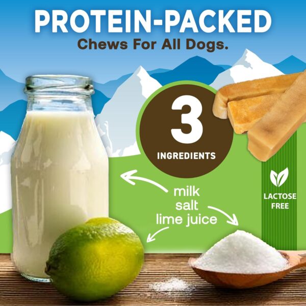 EcoKind Premium Gold Yak Cheese Himalayan Dog Chews, Dog Treats Large Breed, All Natural, High Protein, for Aggressive Chewers, Large - 4 Chews (1 lb) - Image 3