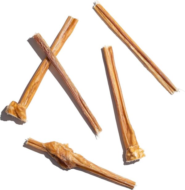 Jack&Pup 6 Inch Baby Bully Stick Dog Chew | Single Ingredient, Natural Puppy Treat Chews - Great for Teething Puppies (5 Pack) - Image 2