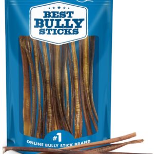 Best Bully Sticks 12 Inch Odor-Free Bully Sticks for Dogs - 12 Count (Pack of 1) - Natural Grass-Fed Beef, Easily Digestible, No Grain or Rawhide - Large Breeds