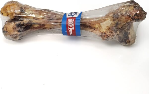 Best Bully Sticks Meaty Monster Jumbo Bone - Single Count (Pack of 1) - USA Baked, All-Natural, 100% Grass-Fed Femur, Supports Dental Health