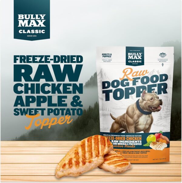 Bully Max Freeze-Dried Raw Dog Food Toppers for Puppies & Adult Dogs - 4 Variety Pack Puppy Treat or Dog Meal Enhancers with Fruits & Veggies - Rich in Vitamins & Minerals for Small & Large Breed Dogs - Image 5