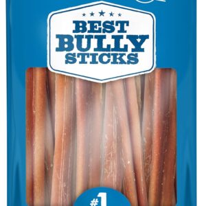 Best Bully Sticks 4 Inch Bully Sticks - 8 oz (Pack of 1) - Natural Grass-Fed, Grain and Rawhide Free, Ideal for Small or Young Canines