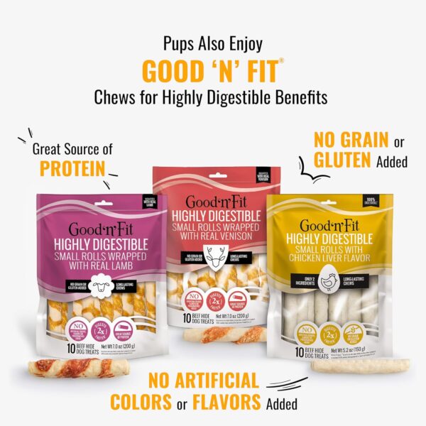 Good ‘n’ Fun Triple Flavor Kabobs Chews for All Dogs, 24 Ounces, Treat Your Dog to Chews Made from Beef Hide, Real Chicken, Pork Hide, Duck and Chicken Liver - Image 8