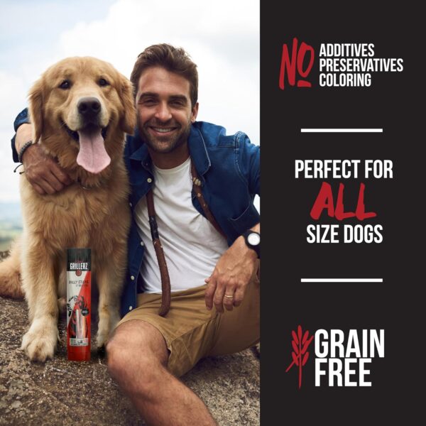Grillerz Thick Bully Sticks, 2 Count, 12 inch, All Natural Dog Treat for All Breeds, Dog Chew for Healthy Teeth - Image 3
