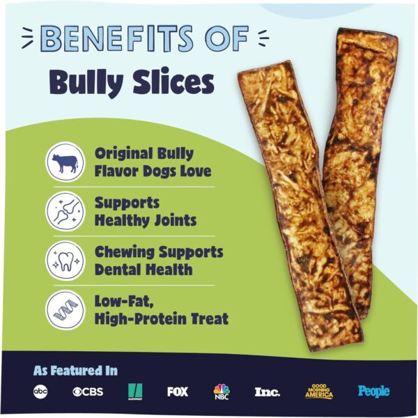 Pawstruck Bully Slices Premium Rawhide Chew Sticks, Beef Flavor - Low Fat, High Protein Treat for Small, Medium, and Large Dogs - No Artificial Ingredients - 1 lb Bag - Packaging May Vary - Image 2