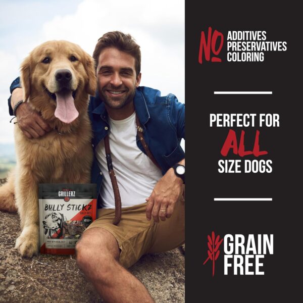 Grillerz Bully Bits, 1/2 lb Bag, 8 oz, All Natural Dog Treat for All Breeds, Dog Chew for Healthy Teeth - Image 3