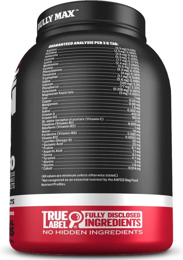 Bully Max 2-in-1 Muscle Builder Chewable Tablets for Puppies & Adult Dogs - Puppy & Dog Vitamins & Supplements for Muscle Gain & Growth - Ultimate Canine Multivitamins for All Breeds & Ages - 60 Tabs - Image 7