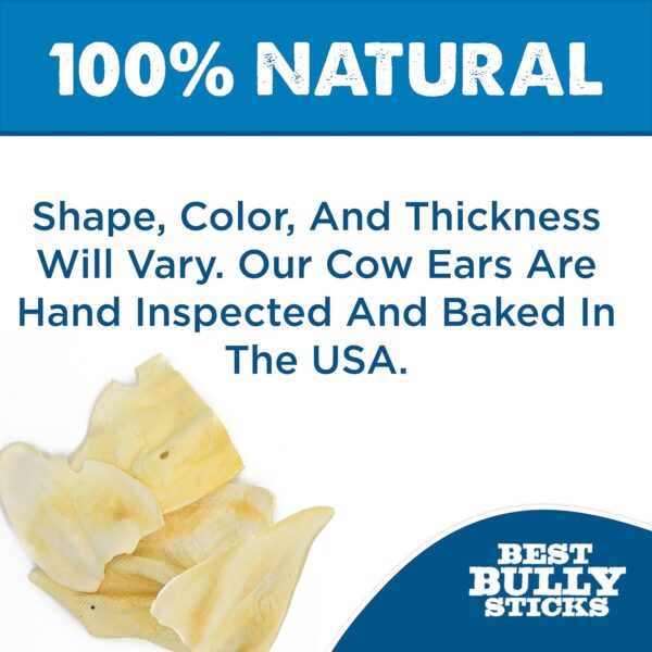 Best Bully Sticks Thick-Cut Cow Ears - 12 Count (Pack of 1) - All-Natural, Free-Range Grass-Fed, Single Ingredient, High Protein, Easily Digestible, Great for Various Breeds - Image 3