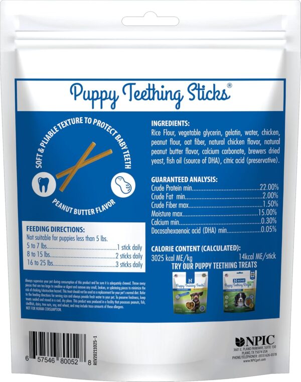 N-Bone Puppy Teething Sticks Peanut Butter Flavor, 3.74-oz Bag - Image 2