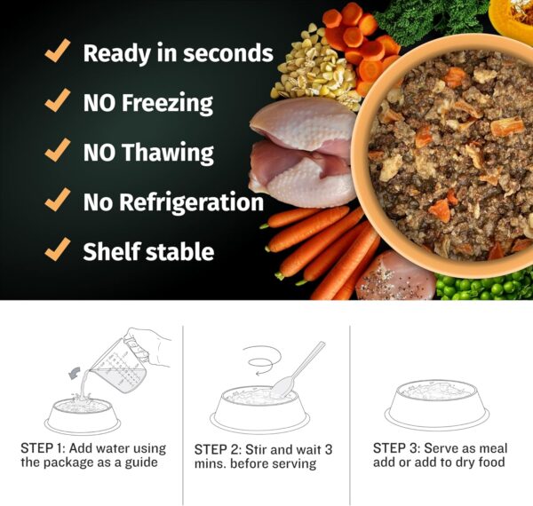 Bully Max Wet Puppy Food - Instant Fresh Dehydrated High Protein Soft Dog Food with Chicken - Healthy Growth for Small & Large Breed Puppies - 2 Dry Dog Food Pounds (Makes 5.5 lbs. of Wet Food) - Image 5