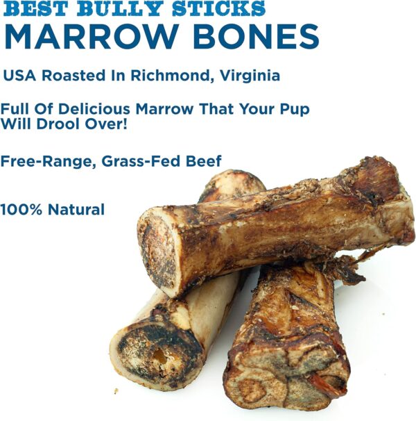 Best Bully Sticks Marrow Bones - 3 Count (Pack of 1) - USA Packed, Healthy Snack, Grass-Fed Beef, Long-Lasting, Great for Large Breeds - Image 3