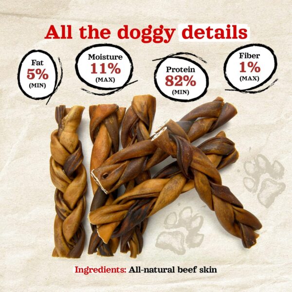Natural Farm Braided Collagen Chews for Dogs (12 Inch, 6 Pack), Collagen Sticks, Natural Dog Chews, Long Lasting, for Small, Medium and Large Dogs, Odor-Free, Rawhide Alternative - Image 5
