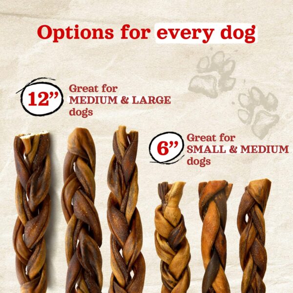 Natural Farm Braided Collagen Chews for Dogs (12 Inch, 6 Pack), Collagen Sticks, Natural Dog Chews, Long Lasting, for Small, Medium and Large Dogs, Odor-Free, Rawhide Alternative - Image 7