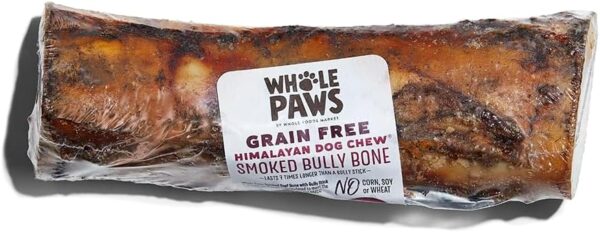 Whole Paws, Smoked Beef Bone with Bully Stick & Himalayan Cheese, Large (For Dogs 60 lbs & Under), 10 Ounce