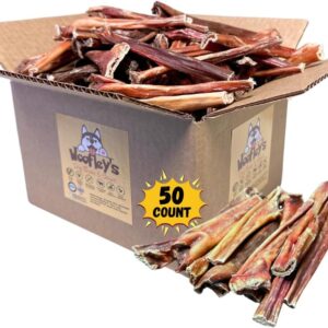 Woofley's - Esophagus Stick (50 Count)- Gullet Sticks for Dogs - Safe Jerky Dog Chews -Easily Digestible Dog Jerky Bully Sticks