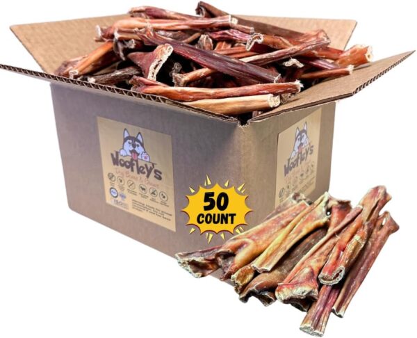 Woofley's - Esophagus Stick (50 Count)- Gullet Sticks for Dogs - Safe Jerky Dog Chews -Easily Digestible Dog Jerky Bully Sticks