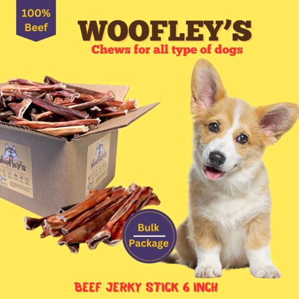 Woofley's - Esophagus Stick (50 Count)- Gullet Sticks for Dogs - Safe Jerky Dog Chews -Easily Digestible Dog Jerky Bully Sticks - Image 6