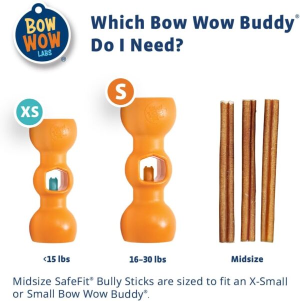 Bow Wow Labs 6" Bully Sticks for Dogs | 100% All Natural, Grass-Fed, Free-Range Beef | Low Odor | Long Lasting Chews | SafeFit | 10 Pack (Midsize) - Image 8