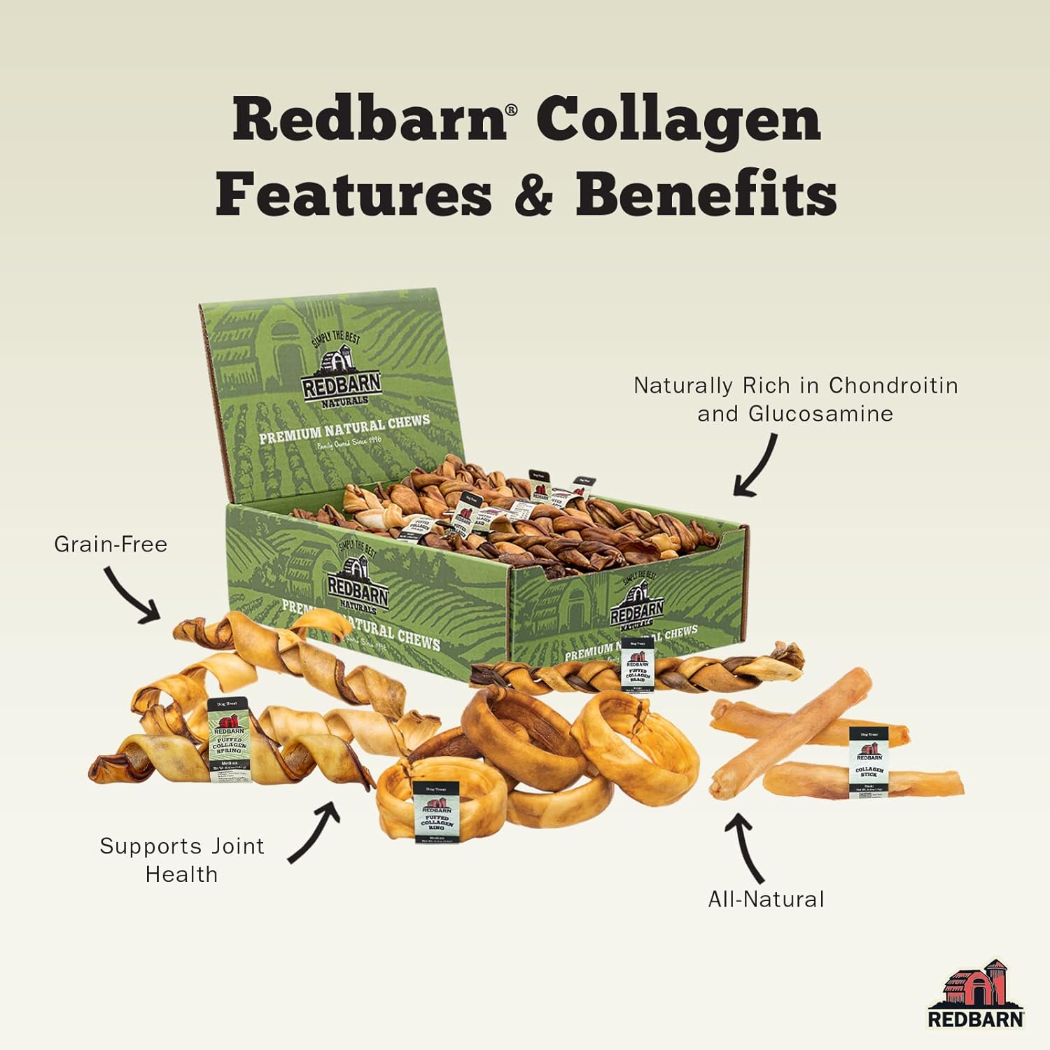 Redbarn Pet Products All-Natural Large 12" Beef Collagen Sticks for Dogs - Long Lasting Low-Odor Alternative to Traditional Rawhide & Bully Sticks - Supports Healthy Joints, Skin, & Coat - 3 Pack - Image 2