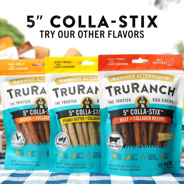 Collagen Sticks - 5" Collagen Sticks for Dogs - Long Lasting Healthy Joint Support Dog Treat - Rawhide Alternative - Skin & Coat Health - Made with Real Beef, 1 Bag, 15 Count - Image 8