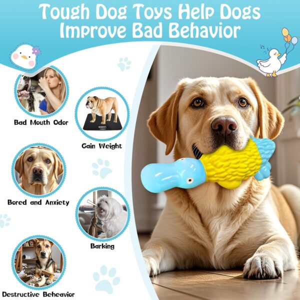 Dog Chew Toys for Aggressive Chewers: Indestructible Dog Toys- Large Squeaky Tough Dog Toys for All Breed Sizes to Keep Them Busy (Blue) - Image 5
