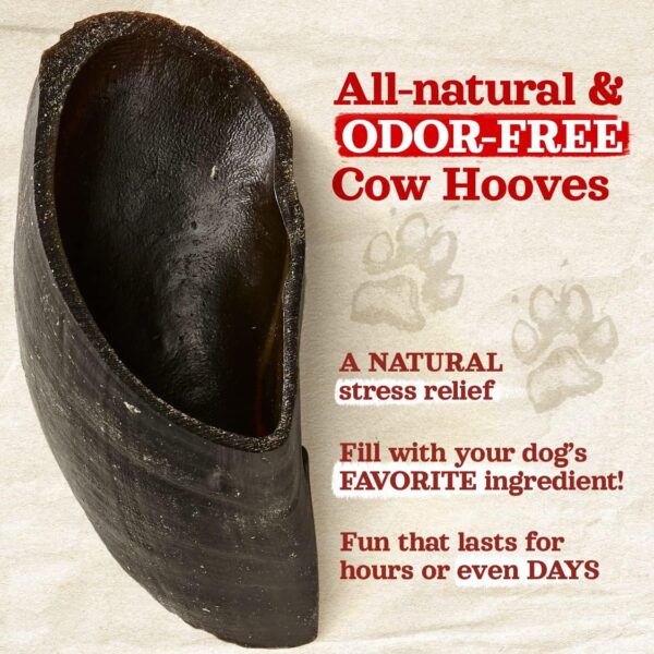Natural Farm Cow Hooves (6 Pack), Odor-Free, All Natural Sourced from Farm-Raised Beef Hoof Dog Treats, Great Alternative to Bully Sticks or Rawhide, Dental Chew for Small, Medium, Large Breeds - Image 5