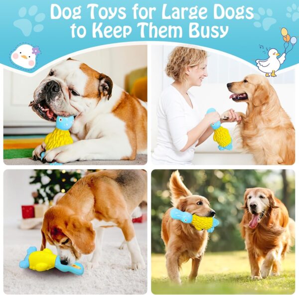 Dog Chew Toys for Aggressive Chewers: Indestructible Dog Toys- Large Squeaky Tough Dog Toys for All Breed Sizes to Keep Them Busy (Blue) - Image 6