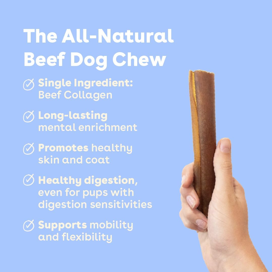 Pupford Collagen Stick Chews for Dogs & Puppies, All Natural, Healthy, Bully Stick and Bone Alternative Treat (6", 4 Pack) - Image 2