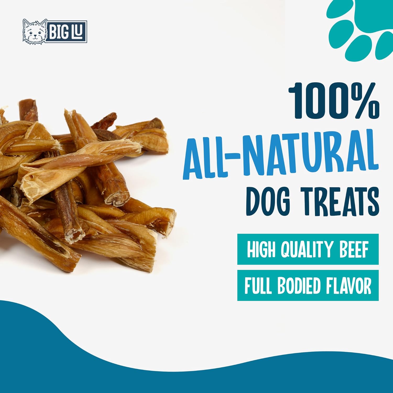 Big Lu - 2-4” Bully and Braided Sticks, 1 lb Bag, 100% Grass-Fed Beef Chews, Fully Digestible Treats for Puppies and Small to Medium Dogs, Natural Single-Ingredient Chews for Keeping Dogs Busy - Image 6