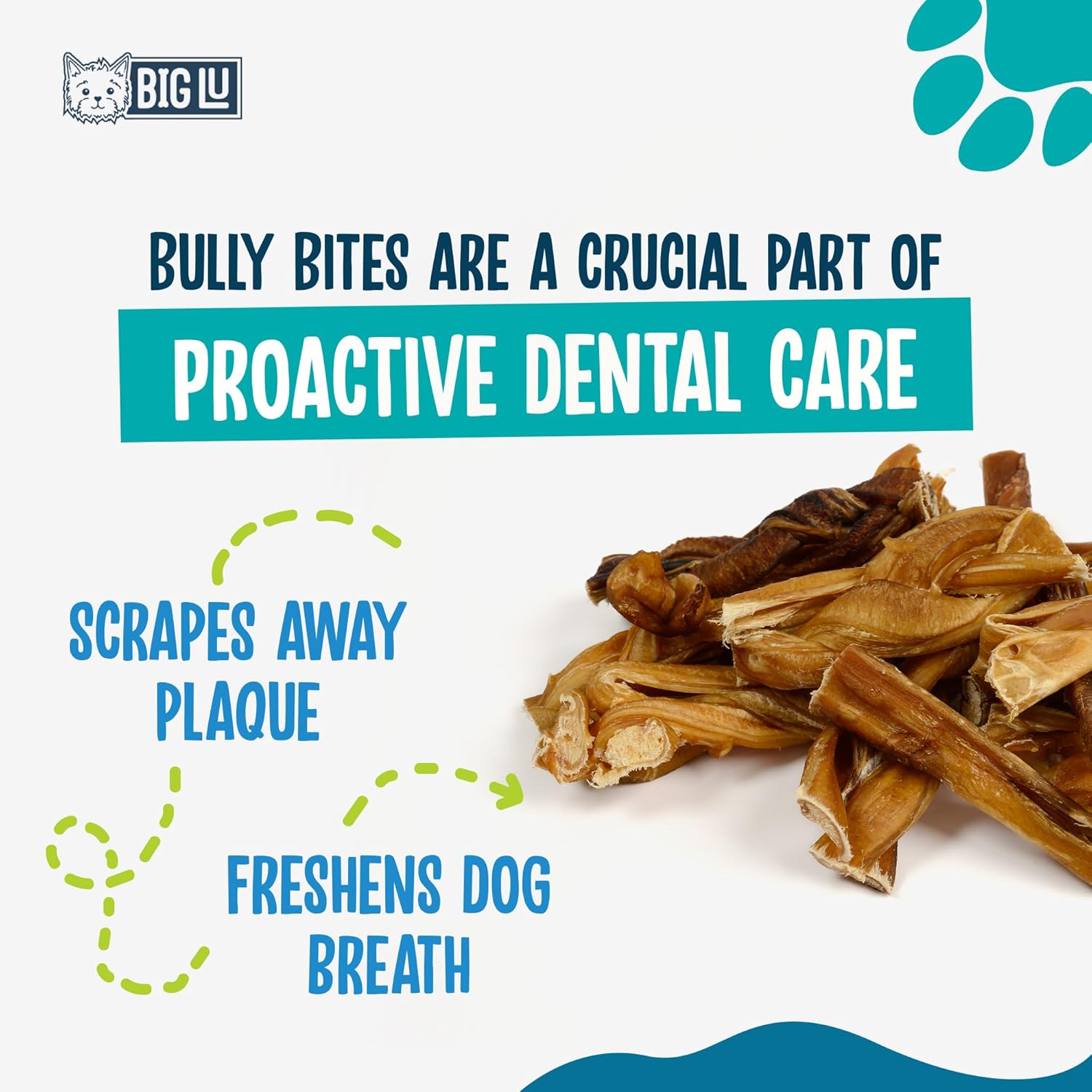 Big Lu - 2-4” Bully and Braided Sticks, 1 lb Bag, 100% Grass-Fed Beef Chews, Fully Digestible Treats for Puppies and Small to Medium Dogs, Natural Single-Ingredient Chews for Keeping Dogs Busy - Image 3