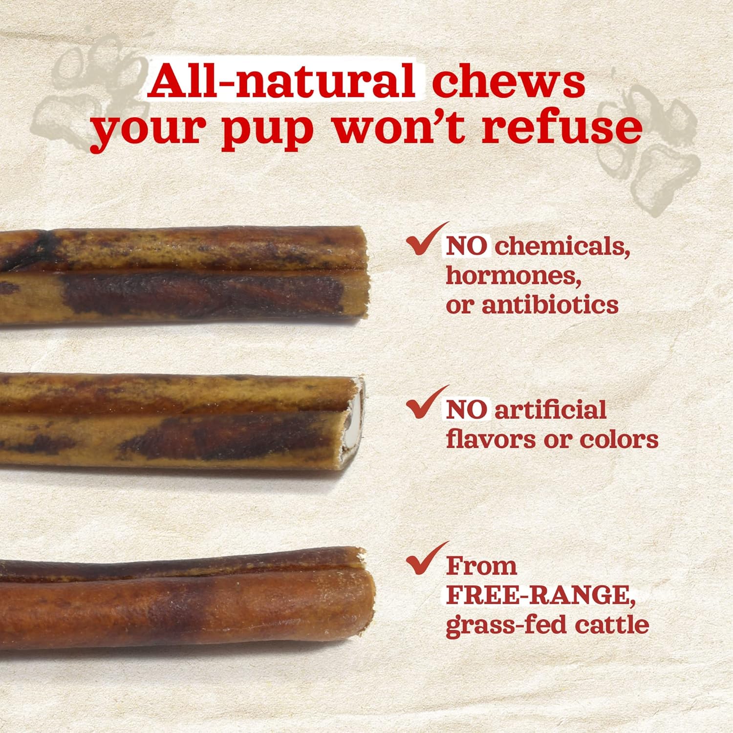 Natural Farm Bully Sticks Stuffed Collagen Sticks for Dogs (12 Inch, 12-Pack), Rawhide-Free Collagen Sticks, Natural Dog Chews, Long Lasting, Small, Medium and Large Dogs, Great Rawhide Alternative - Image 6