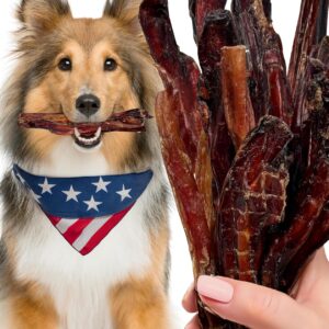 Bully Sticks for Dogs Sourced & Made in USA, All-Natural Taste, Shape, & Color, 6 inch Pizzle Sticks, Bully Bones for Small and Medium Dogs, Includes 12 to 14 Rawhide-Free Treats Per Bag, 8oz