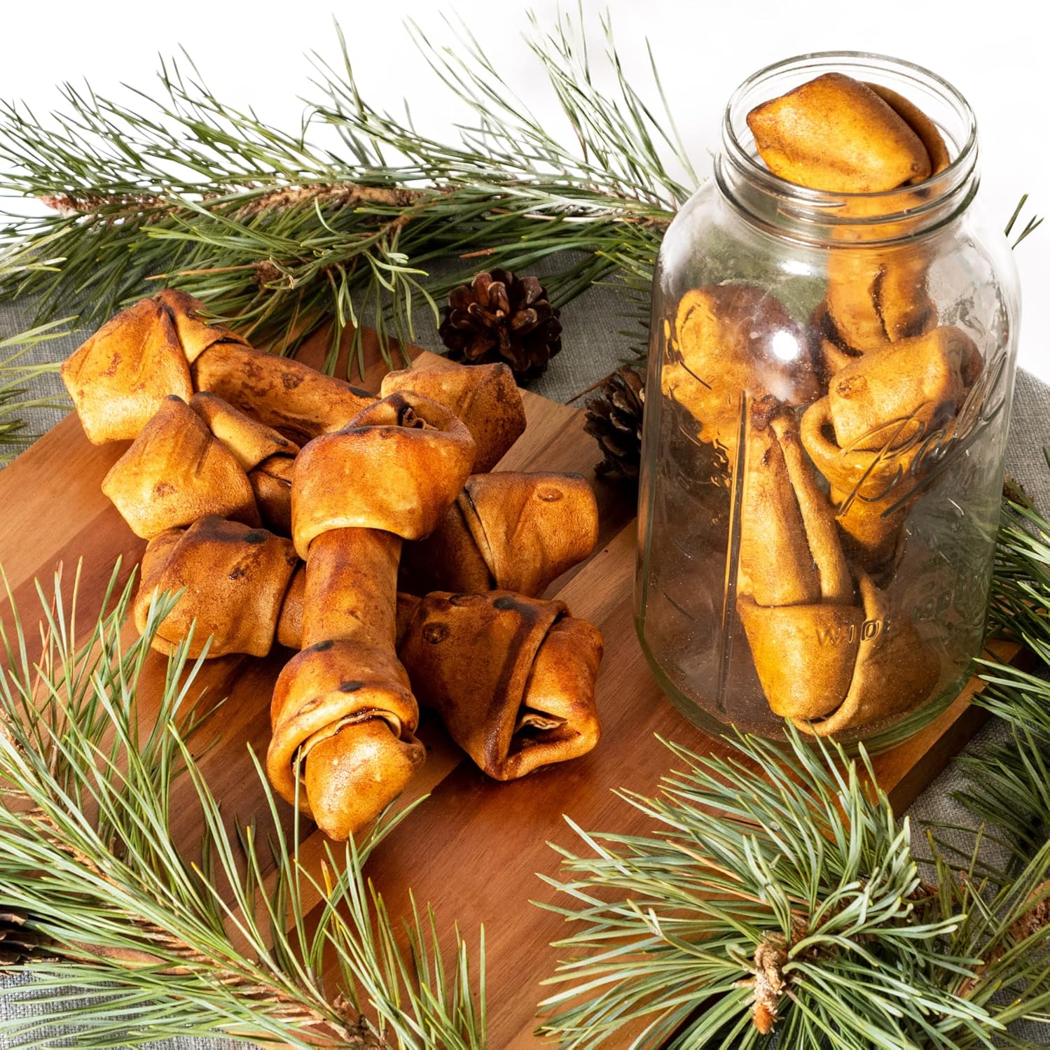 Pet Factory 100% Made in USA Beefhide 7" Braided Sticks Dog Chew Treats - Peanut Butter Flavor, 6 Count/1 Pack - Image 4