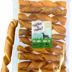 BULLYSTICKS & MORE 6 Inch Beef Collagen Springs for Dogs (10 Count) - No Hide Bones - Bully Springs Dog Chews