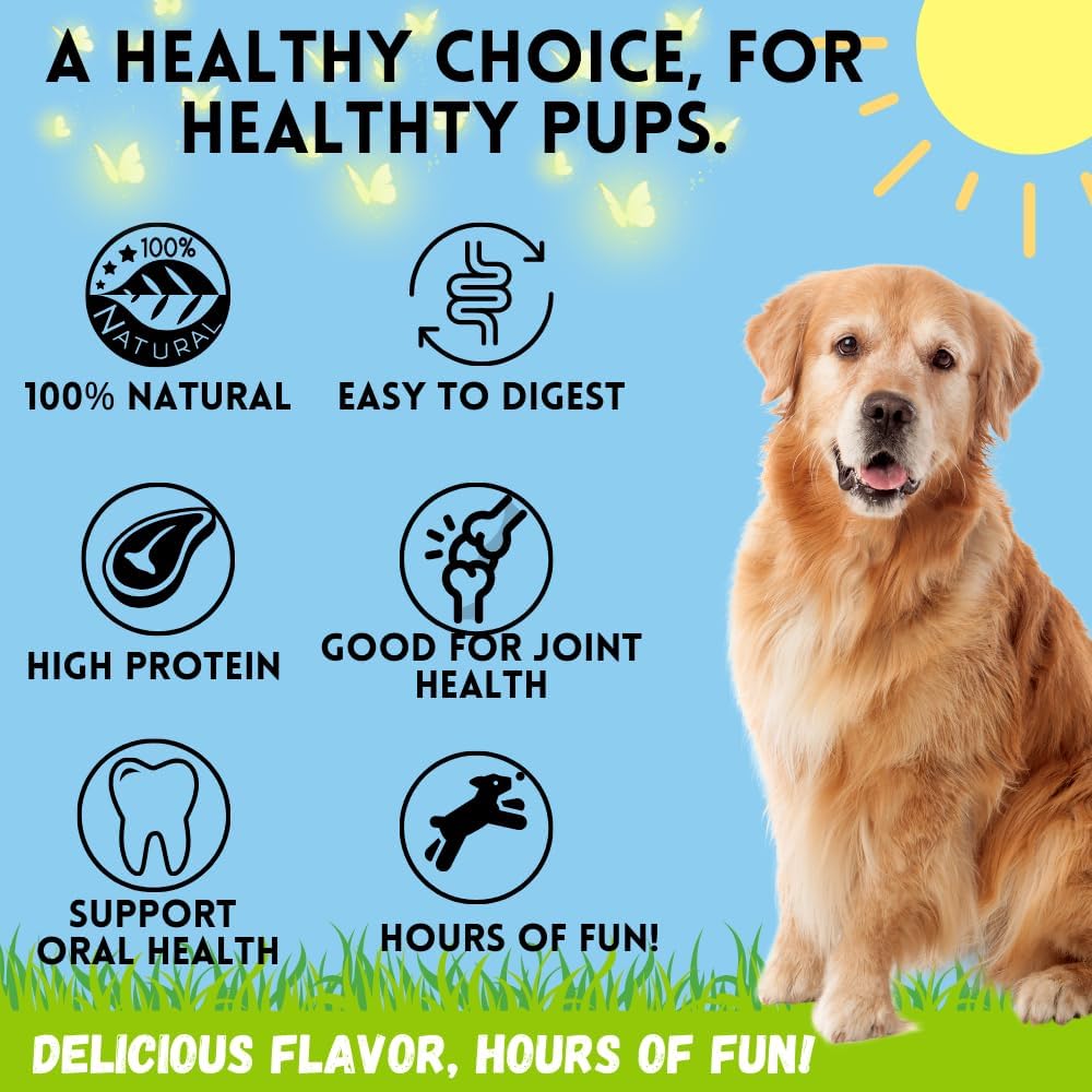 BULLYSTICKS & MORE 6 Inch Beef Collagen Springs for Dogs (10 Count) - No Hide Bones - Bully Springs Dog Chews - Image 4