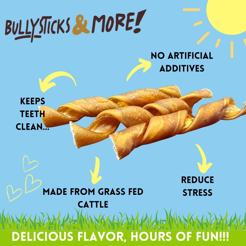 BULLYSTICKS & MORE 6 Inch Beef Collagen Springs for Dogs (10 Count) - No Hide Bones - Bully Springs Dog Chews - Image 3