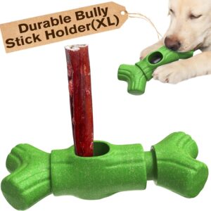 KADTC All in ONE Size: XL - 2 in 1 Dog Bully Stick Holder and Durable Indestructible Chew Toy for Medium/Large Aggressive Chewers Breed Dogs Halloween Toys Green