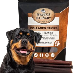 Beef Collagen Sticks For Dogs - Great Long Lasting Beef Collagen Dog Chews - Odor-Free, Natural Treat That Supports Joint Health With Natural Glucosamine & Chondroitin, For All Dog Breeds