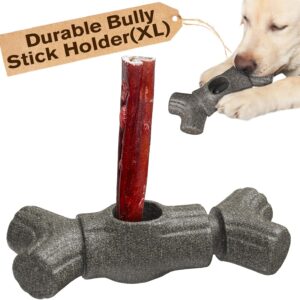 2 in 1 Dog Bully Stick Holder and Durable Indestructible Tough Chew Toy Halloween Toy Indoor & Outdoor