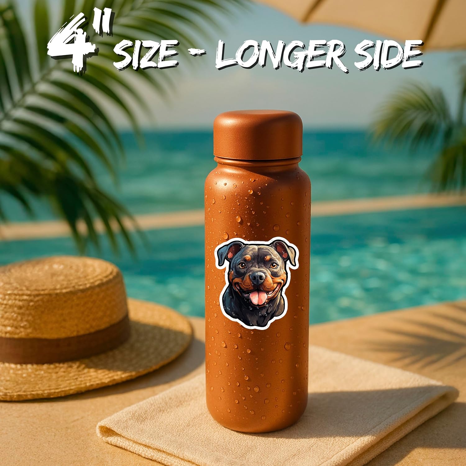 Staffordshire Bull Terrier Sticker 4 Inch Staffy Bully Breed Dog - Waterproof Animal Vinyl Decal for Laptop Water Bottle Car Tumbler - Durable Aesthetic Long-Lasting Stickers for Adults ID44990 - Image 4